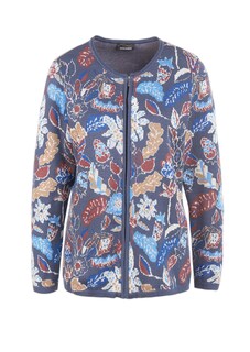 Farbharmonische Strickjacke mit fantasievollem Jacquardmuster thumbnail 4
