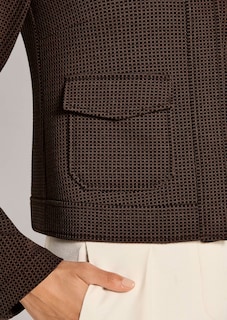 Leichter Jerseyblazer mit Waffeloptik thumbnail 5