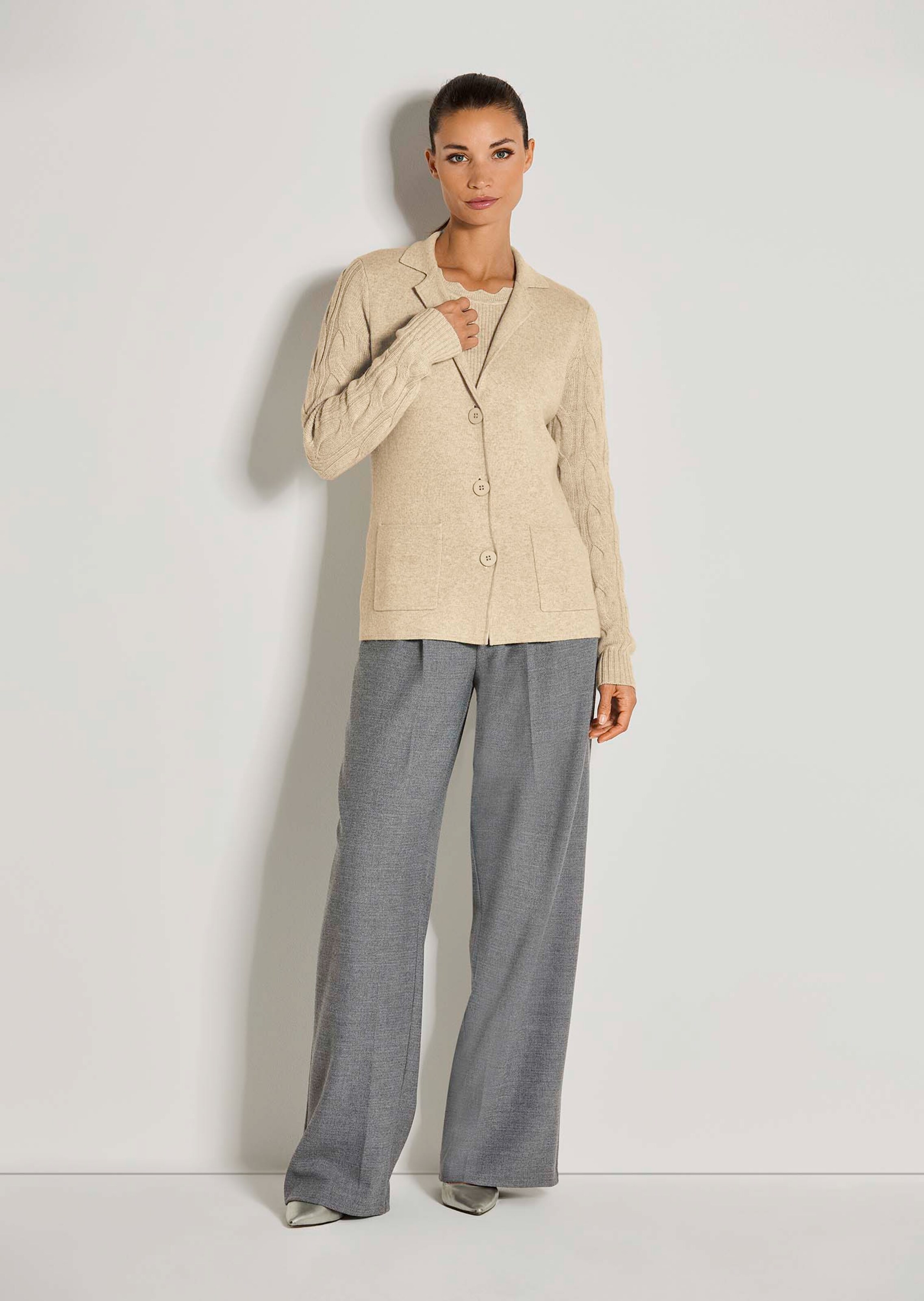 Strickblazer aus weichem Woll-Mix