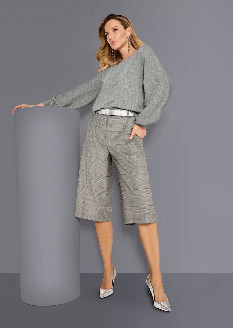 Rundhals-Pullover mit Kaschmir