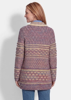 Strickjacke mit Schalkragen im Mustermix thumbnail 3