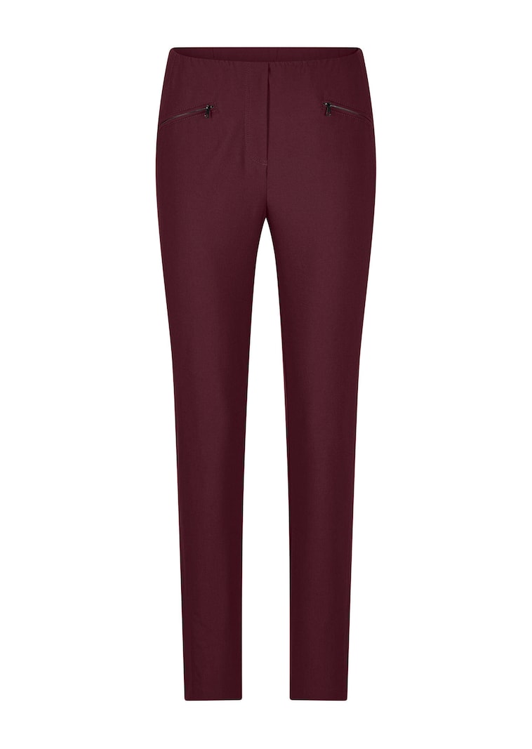 Pantalon en bengaline LOUISA. Coupe ajustée. Intérieur légèrement molletonné.