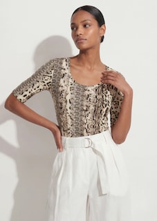 Rundhals-Shirt mit Animal-Print thumbnail 2