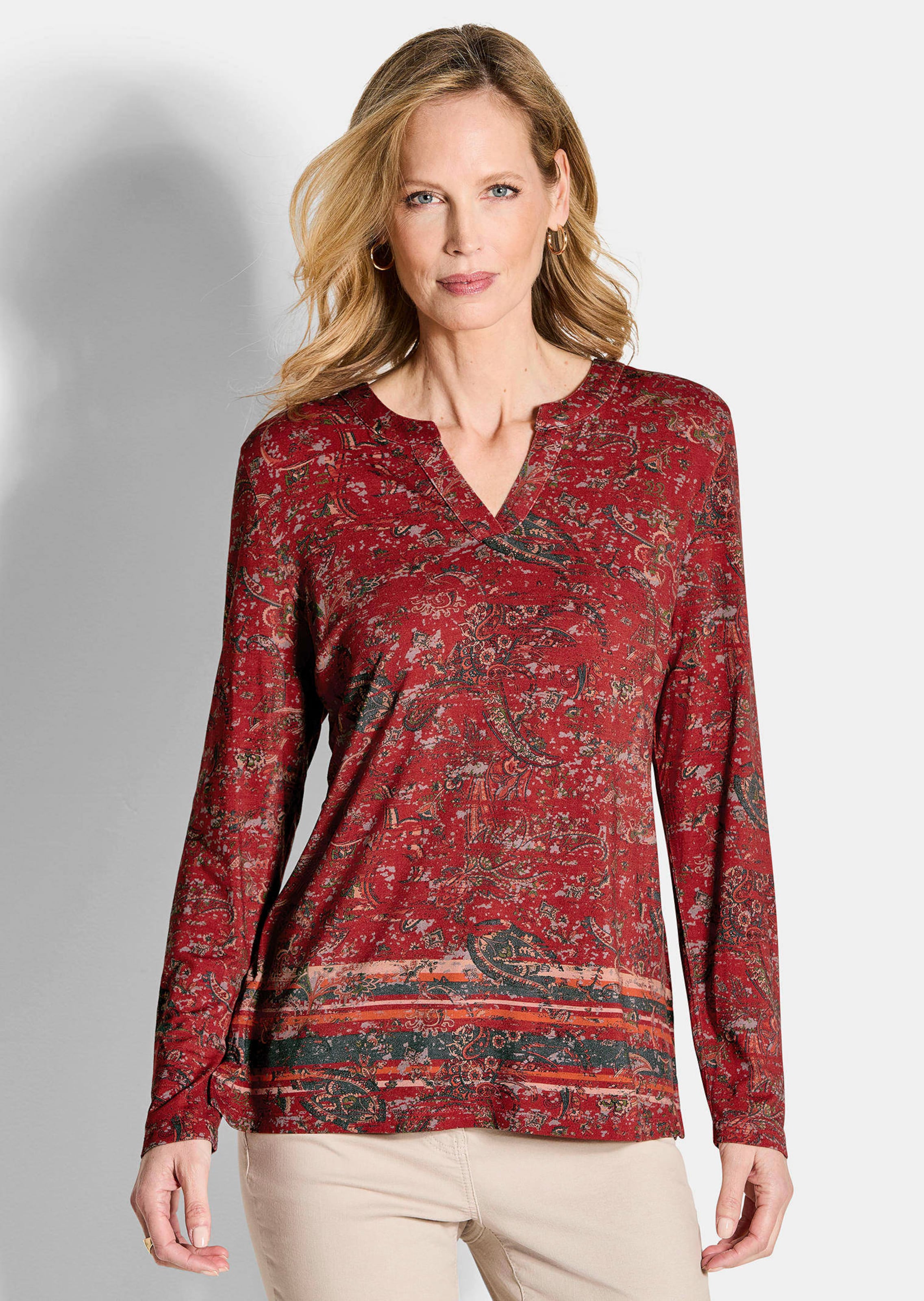 Langarmshirt mit Paisleymuster