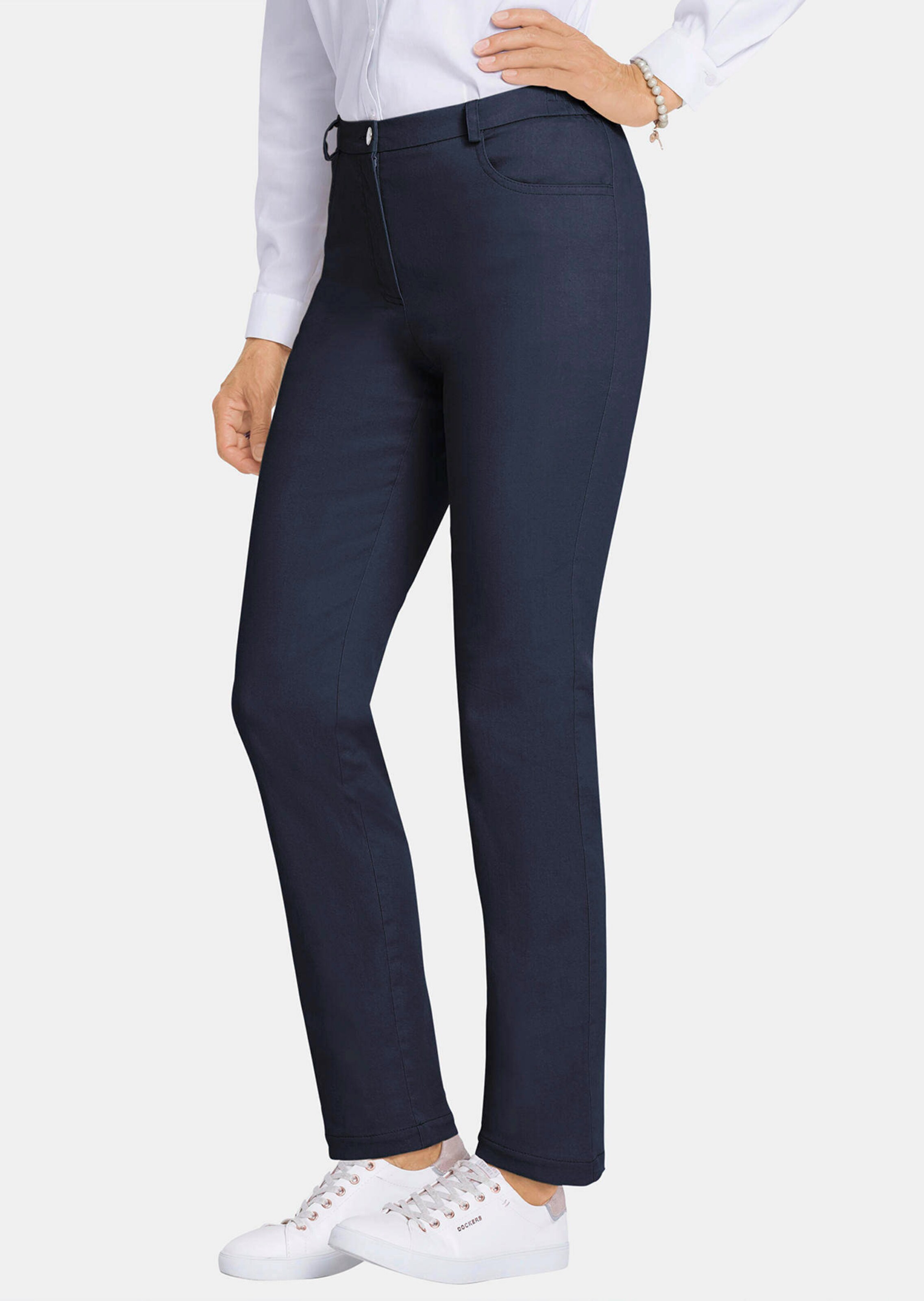 Goldner Fashion Sportieve jeans Carla - donkerblauw 