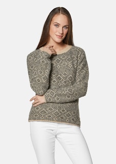 Jacquard-Pullover mit Effektgarn thumbnail 1