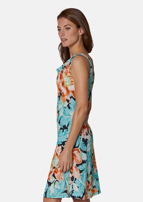 Sleeveless beach dress with floral pattern 3