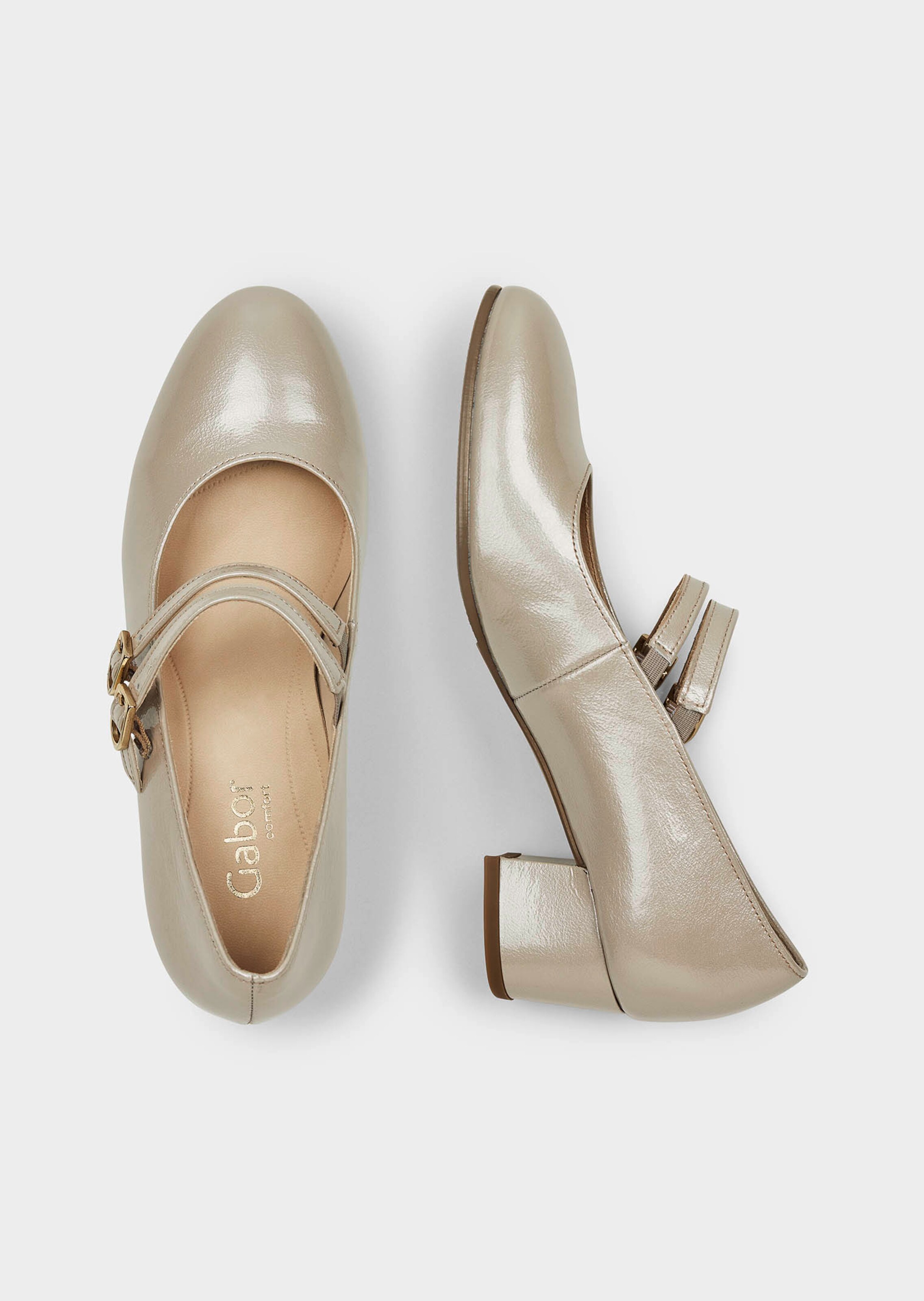 Escarpins élégants - crème / métallique - Gr. 37,5 de Goldner Fashion