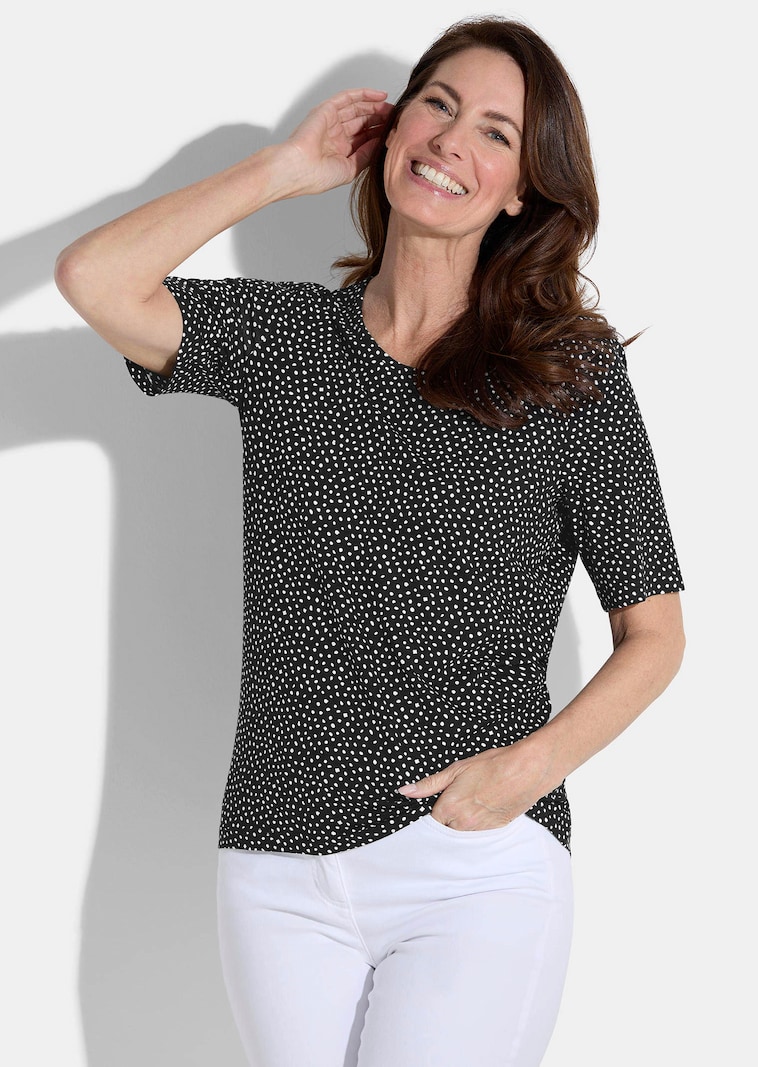 Jersey-Shirt mit Tupfen-Muster