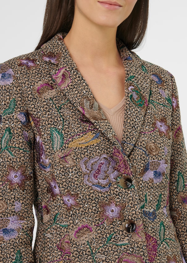 Tweed frock coat with all-over embroidery 4