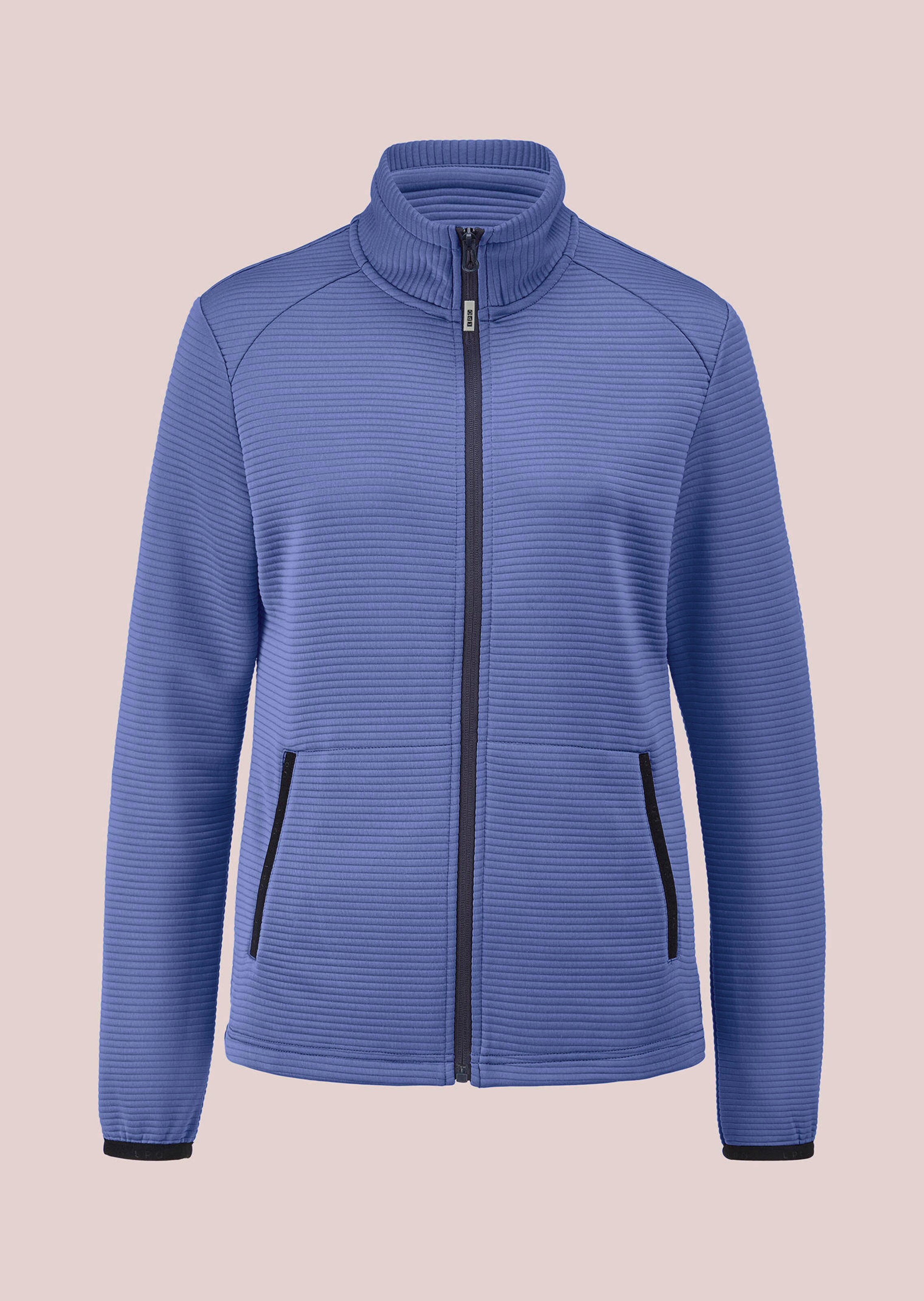 Leichte Freizeitjacke in Querrippenstruktur