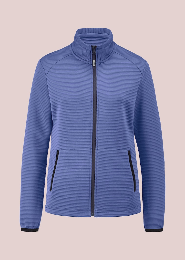 Leichte Freizeitjacke in Querrippenstruktur
