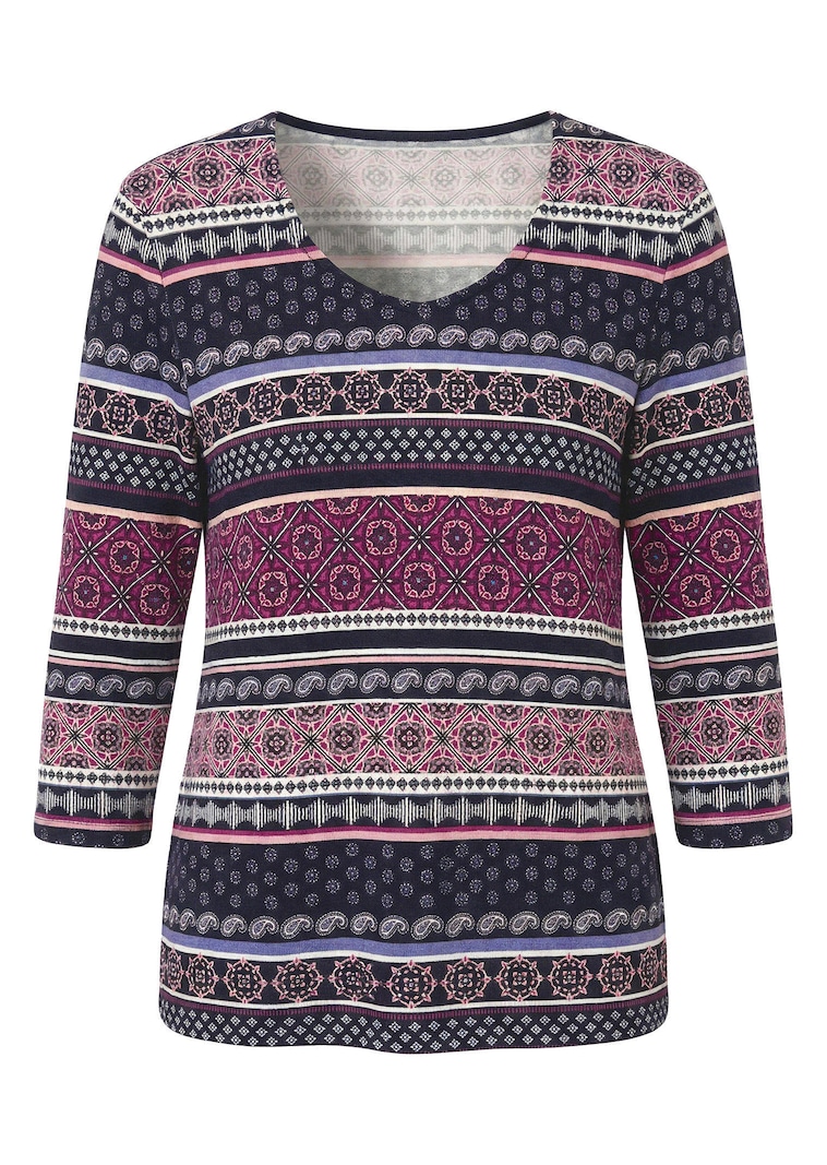 Comfortabel shirt van jersey met 3/4-mouwen