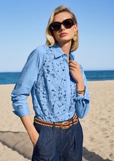 Hemdbluse mit Spitze thumbnail 7