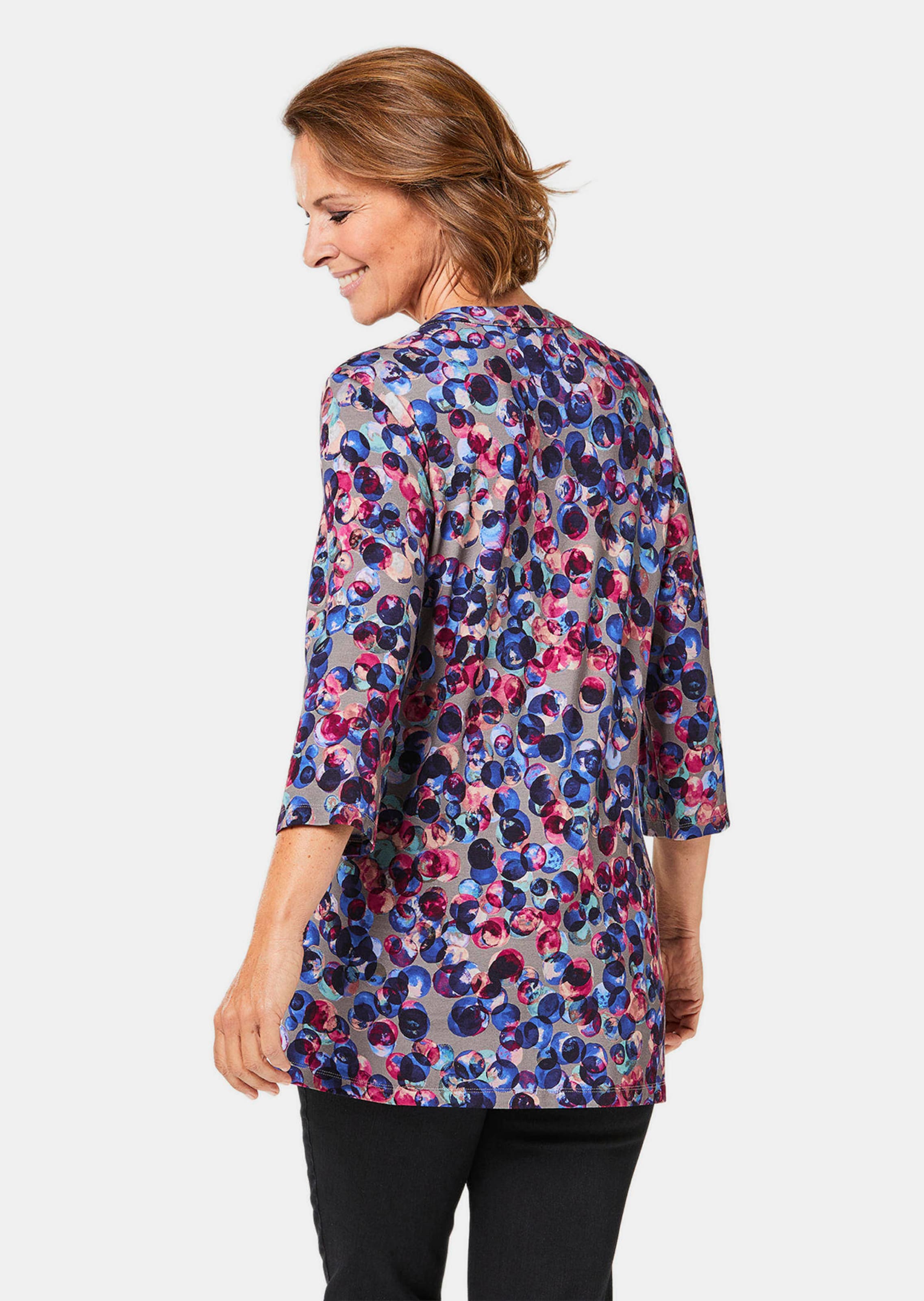 Belle tunique imprimée - marine / rouge / à pois - Gr. 26 de Goldner Fashion