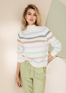 Stehkragen-Pullover im Ringel-Look thumbnail 7