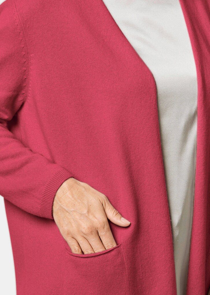 Kaschmir-Longstrickjacke