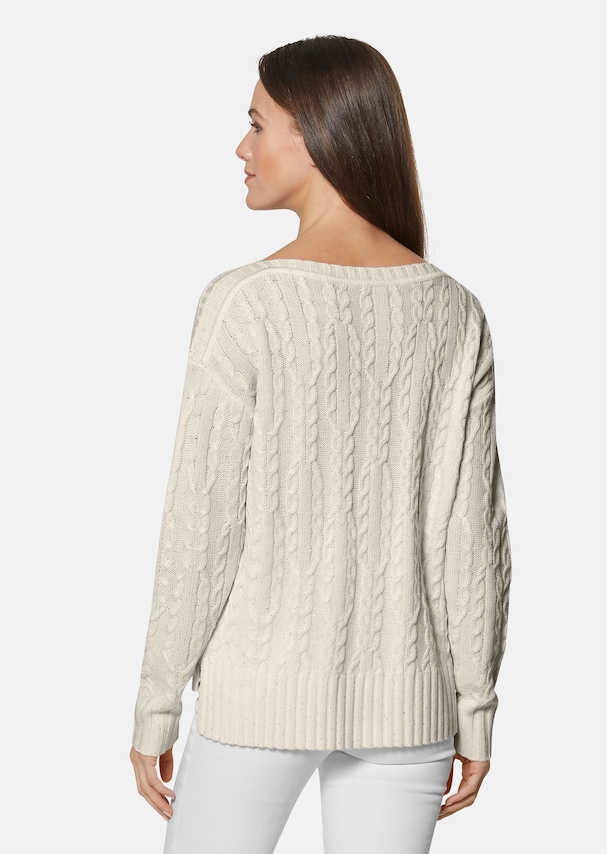 Casual cable-knit jumper with sequins 2