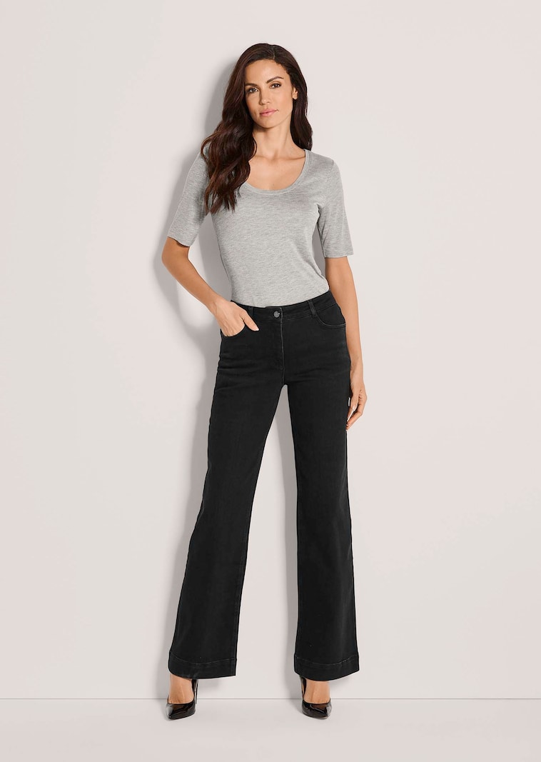 Bequeme Wide-Leg-Jeans aus Powerstretch