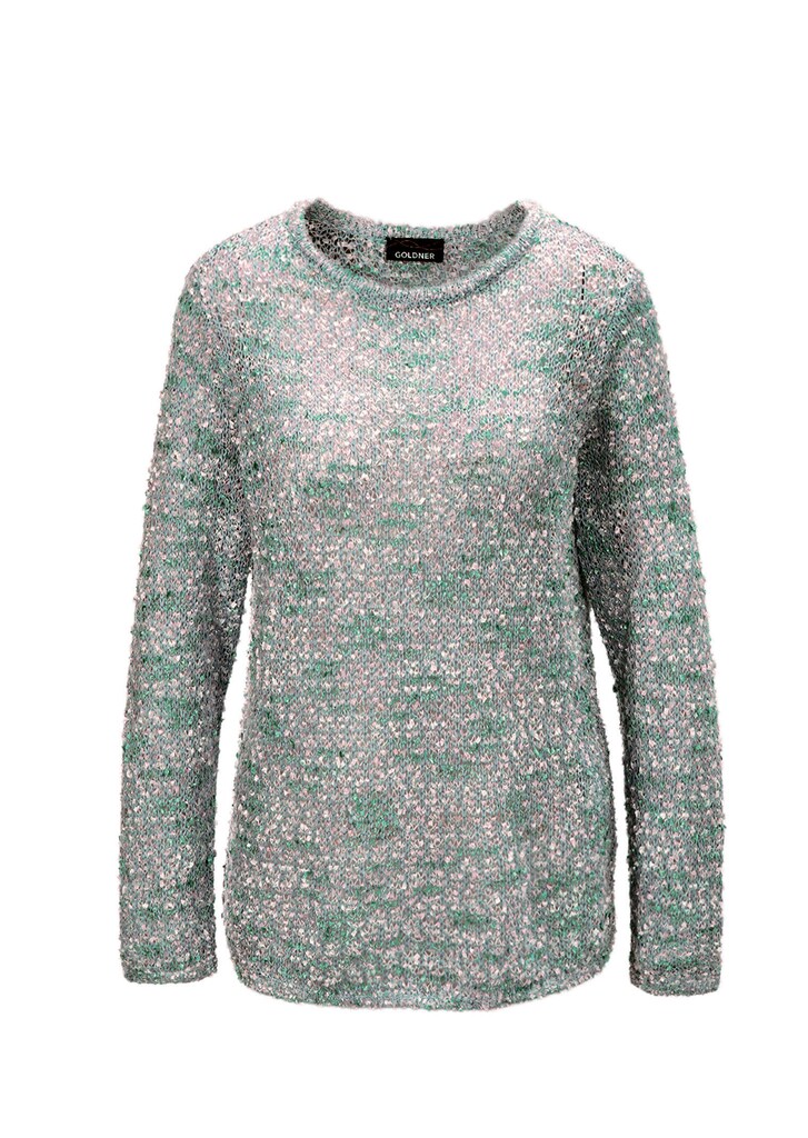 Effektvoller locker gestrickter Bändchengarnpullover