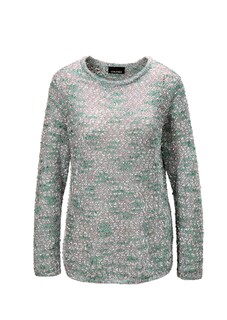 Effektvoller locker gestrickter Bändchengarnpullover thumbnail 6