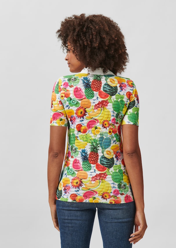 Polo shirt with fruit print 2