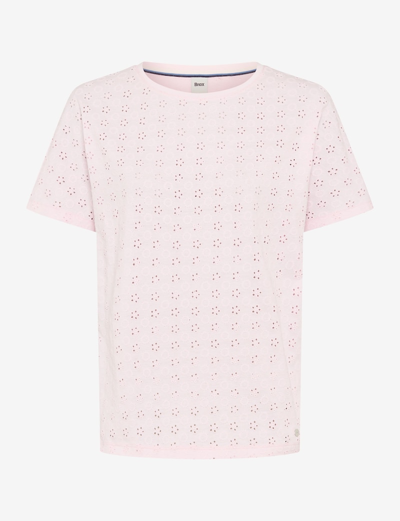 Shirt met ajourborduursel van puur katoen