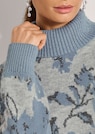 Floraler Jacquard-Pullover mit Rollkragen thumbnail 5