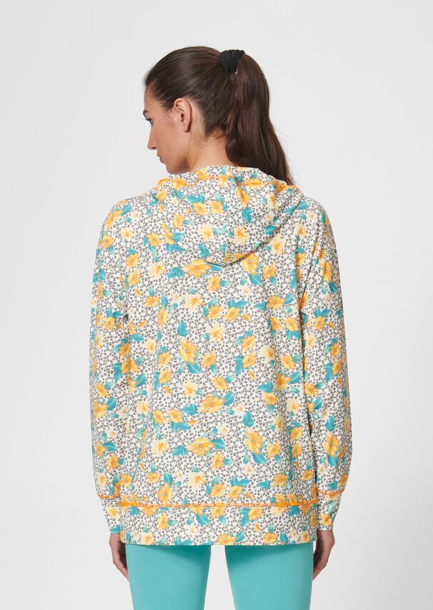 Hooded sweatshirt with floral print 2