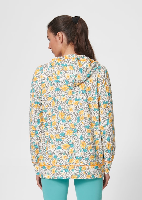 Sweatshirt mit Kapuze und floralem Printä 2