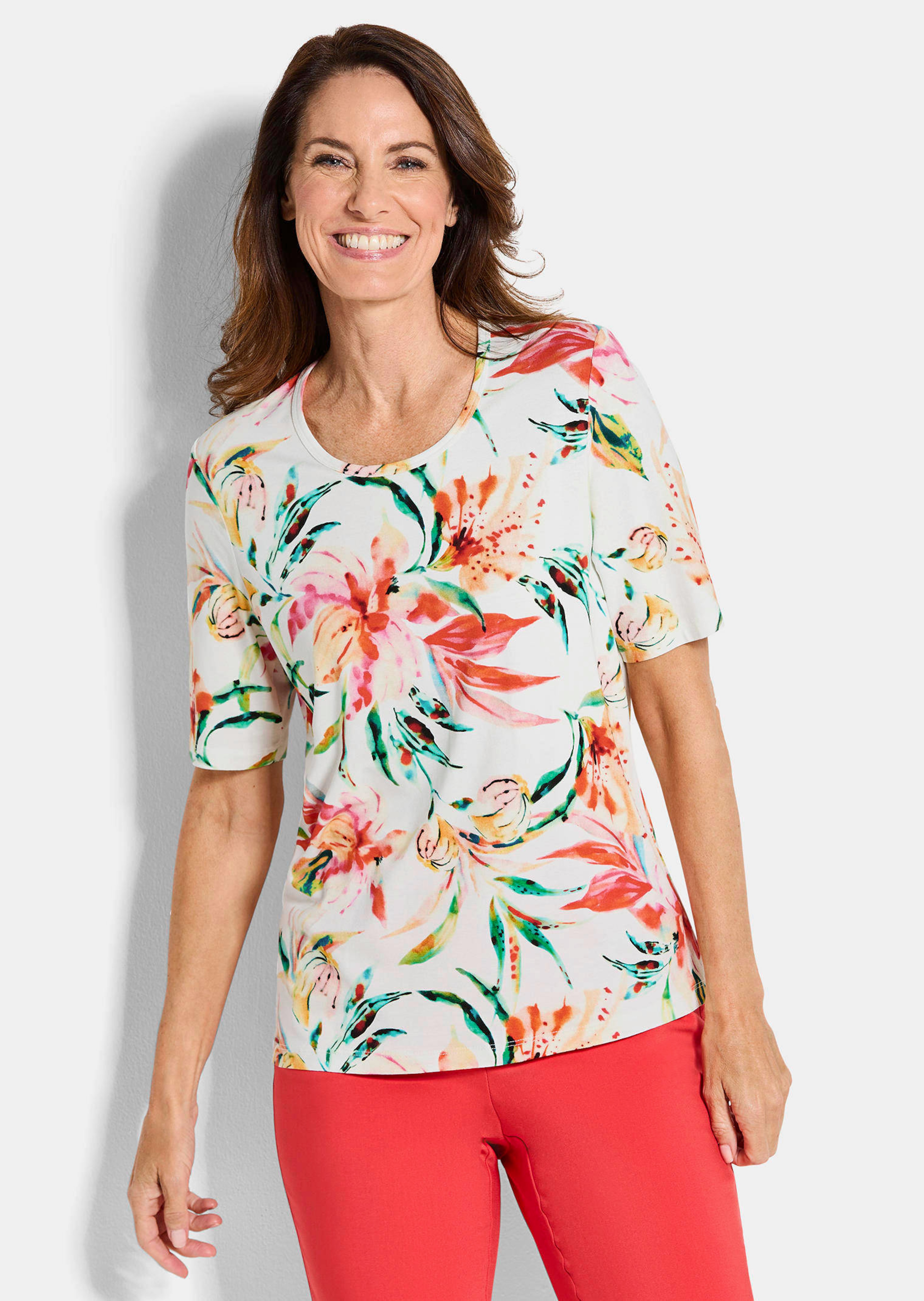 T-shirt en jersey avec motif floral