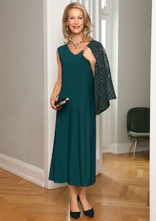 Kleid mit paillettenbesetzter Spitzenjacke thumbnail 7