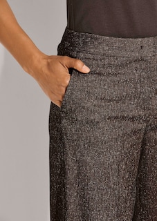 Weite Tweed-Hose mit Bügelfalten thumbnail 5