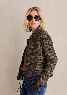 Tweed-Blazer mit Boxy-Cut thumbnail 7