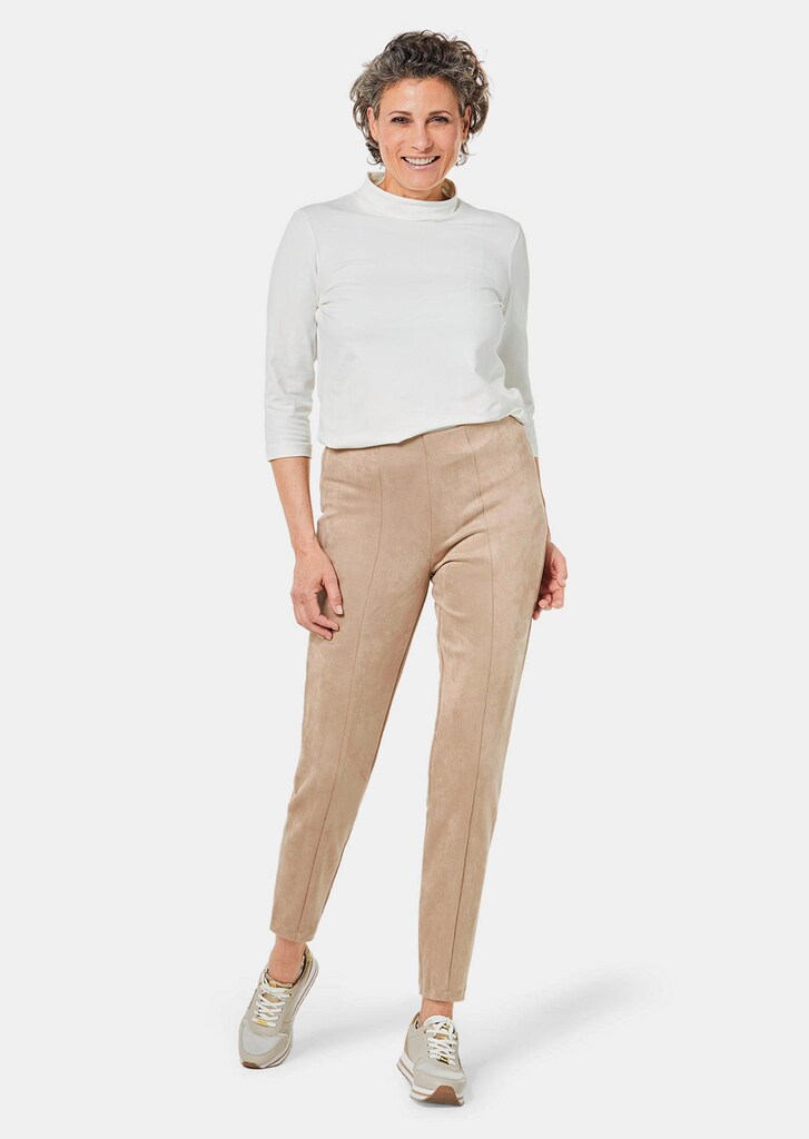 Moderne Leggings in trendigem Velourslederimitat 1