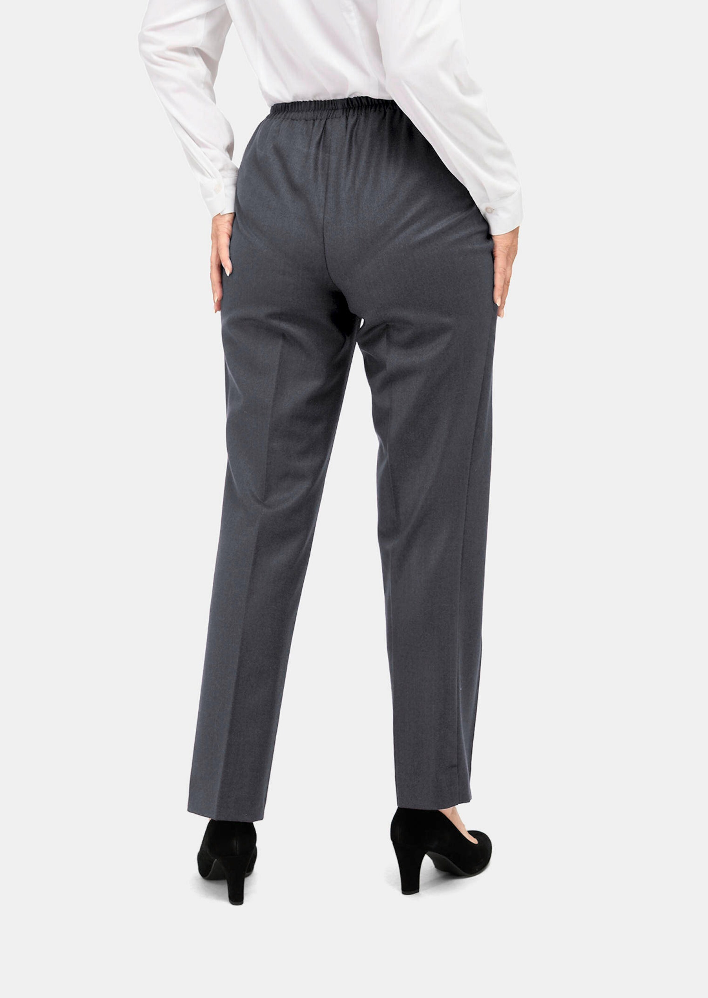 Pantalon classique en laine vierge MARTHA - anthracite / mélangé - Gr. 56 de Goldner Fashion