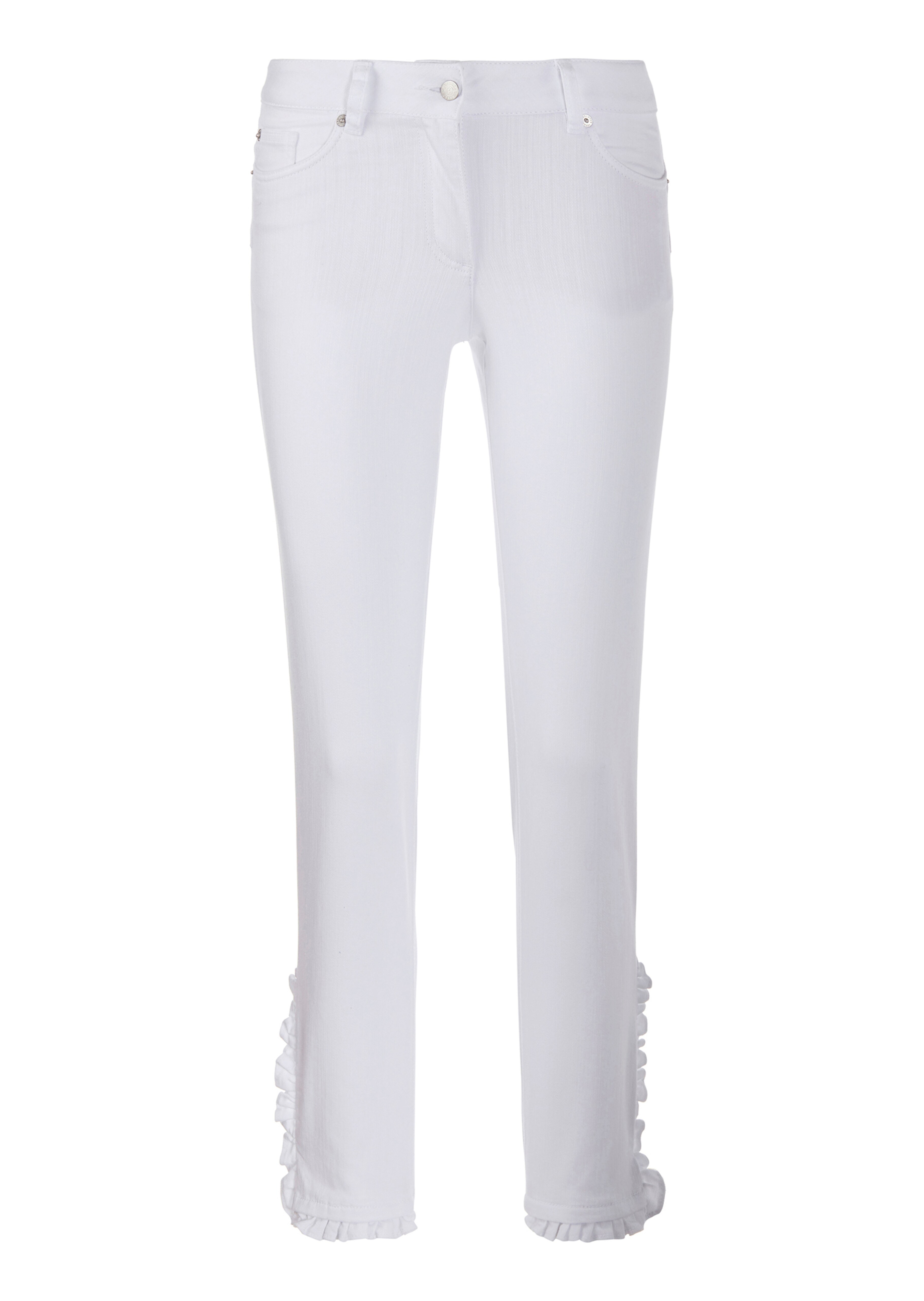 Jeans with ruffle pockets