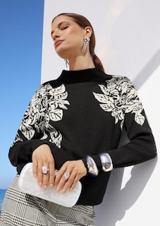 Jacquard-Pullover mit floralem Motiv thumbnail 7