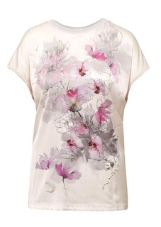 Blusenshirt mit Metallicdruck und Glitzersteinen thumbnail 6