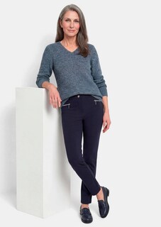 Tricot pullover met naadloze V-hals thumbnail 4