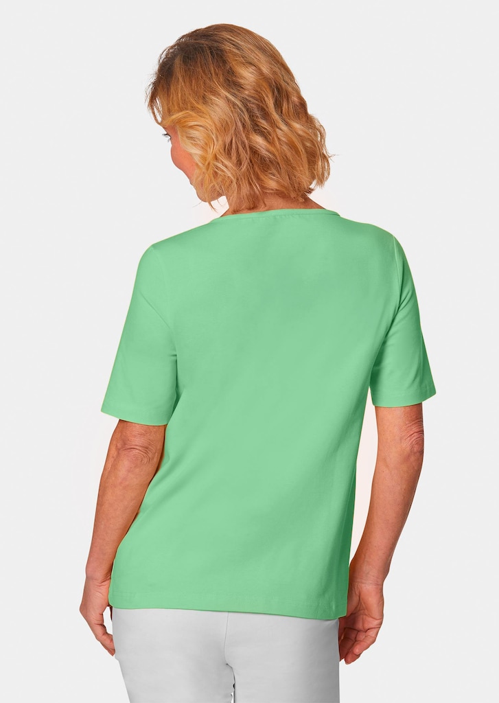 T-Shirt mit charmantem Ausschnitt und Schmucksteinchen 2