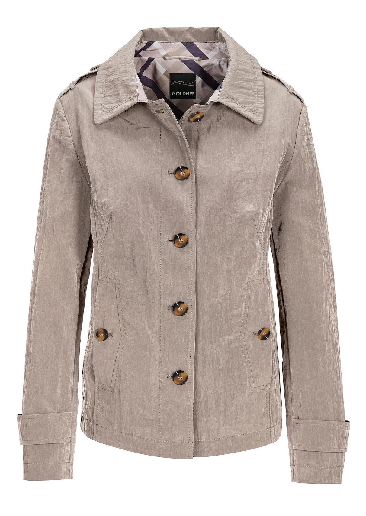 Trench-Jacke in Crash-Optik
