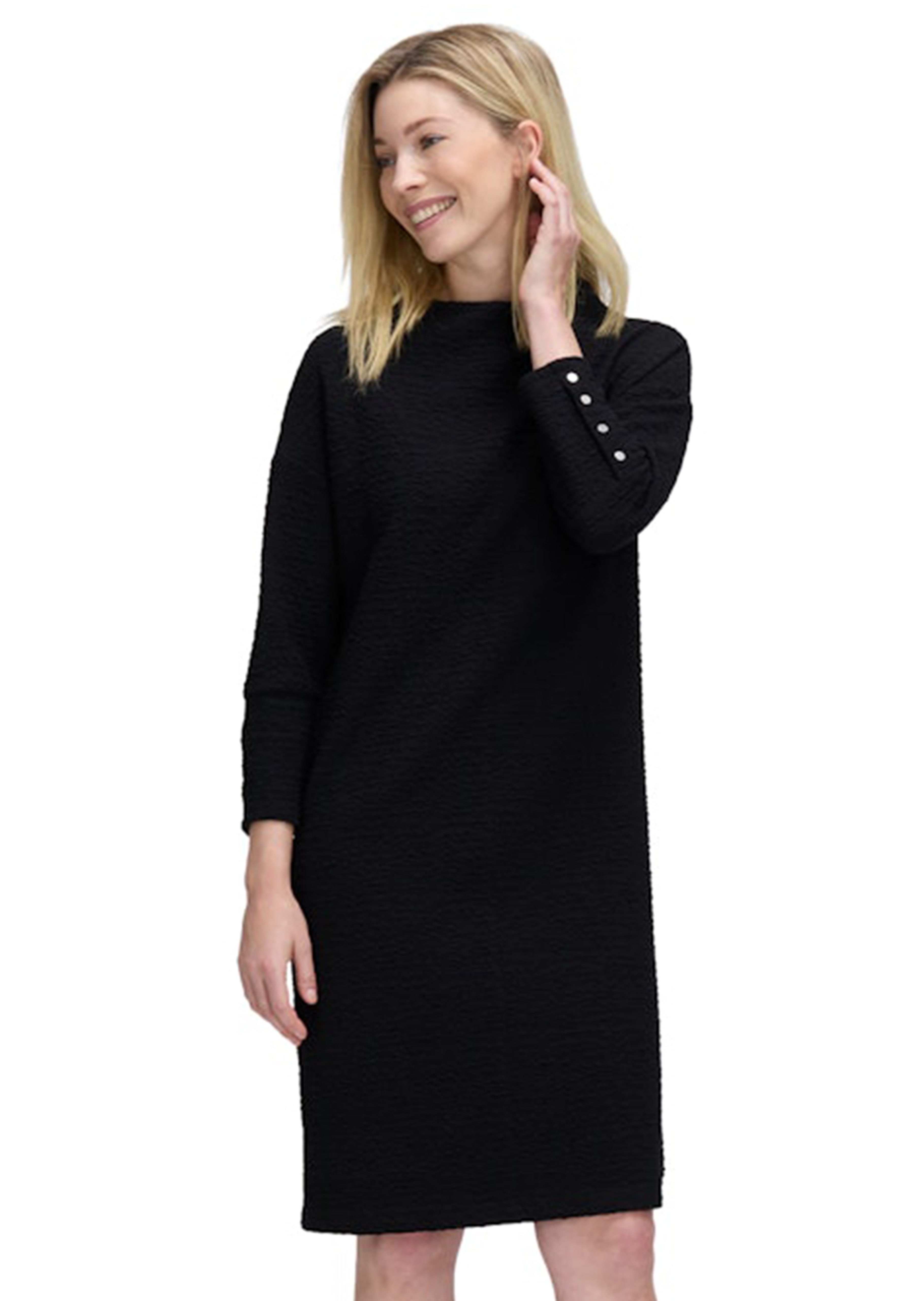 Jersey jurk met 3D-structuur