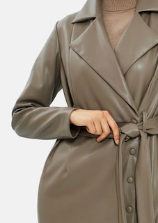 Mantelkleid aus hochwertigem Lederimitat thumbnail 5