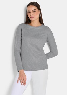 T-shirt à manches longues en pur coton thumbnail 1