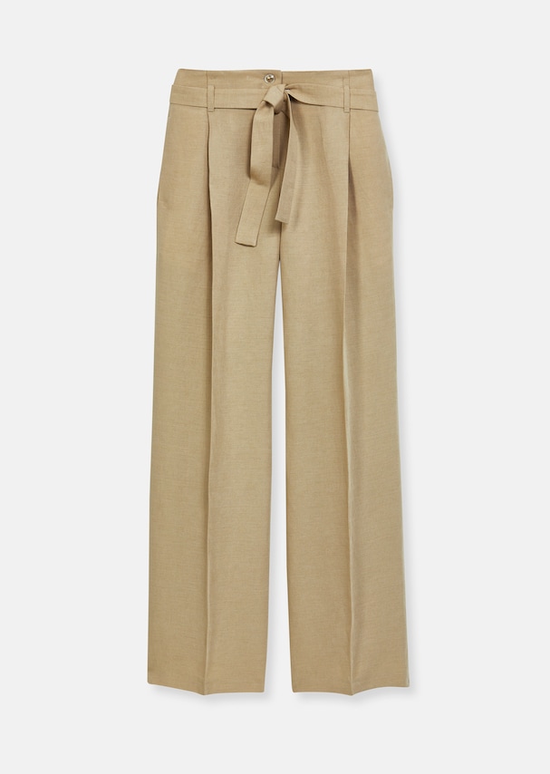 Pleated trousers with drawstring 5