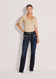Schmale Jeans mit geradem Bein thumbnail 2