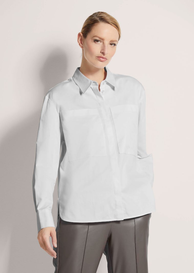 Lange Oversize-Bluse