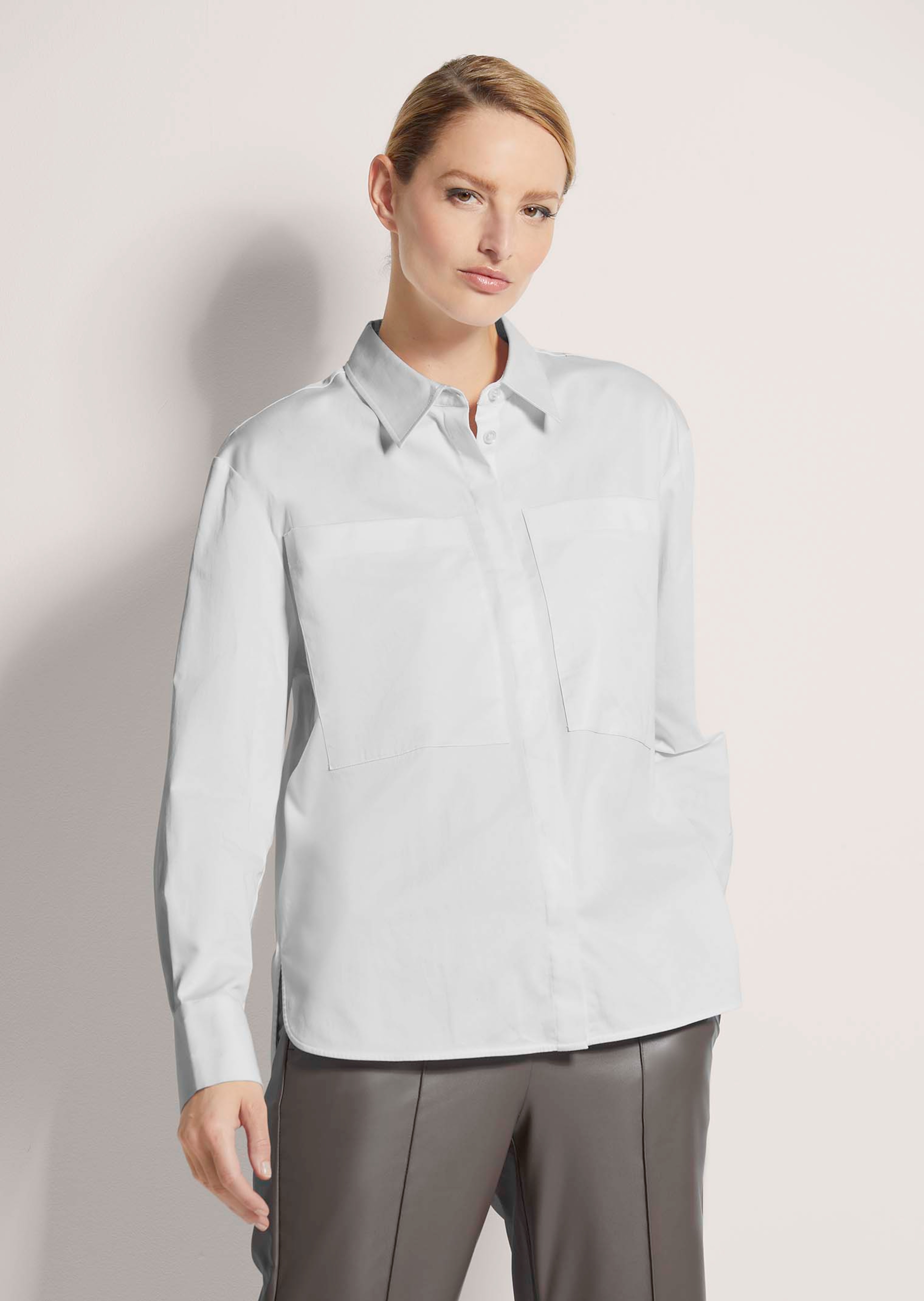 Lange Oversize-Bluse