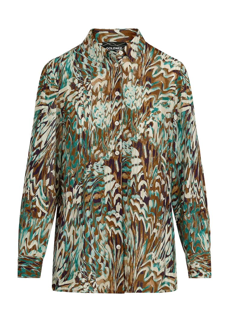 Overhemdblouse van zuivere viscose